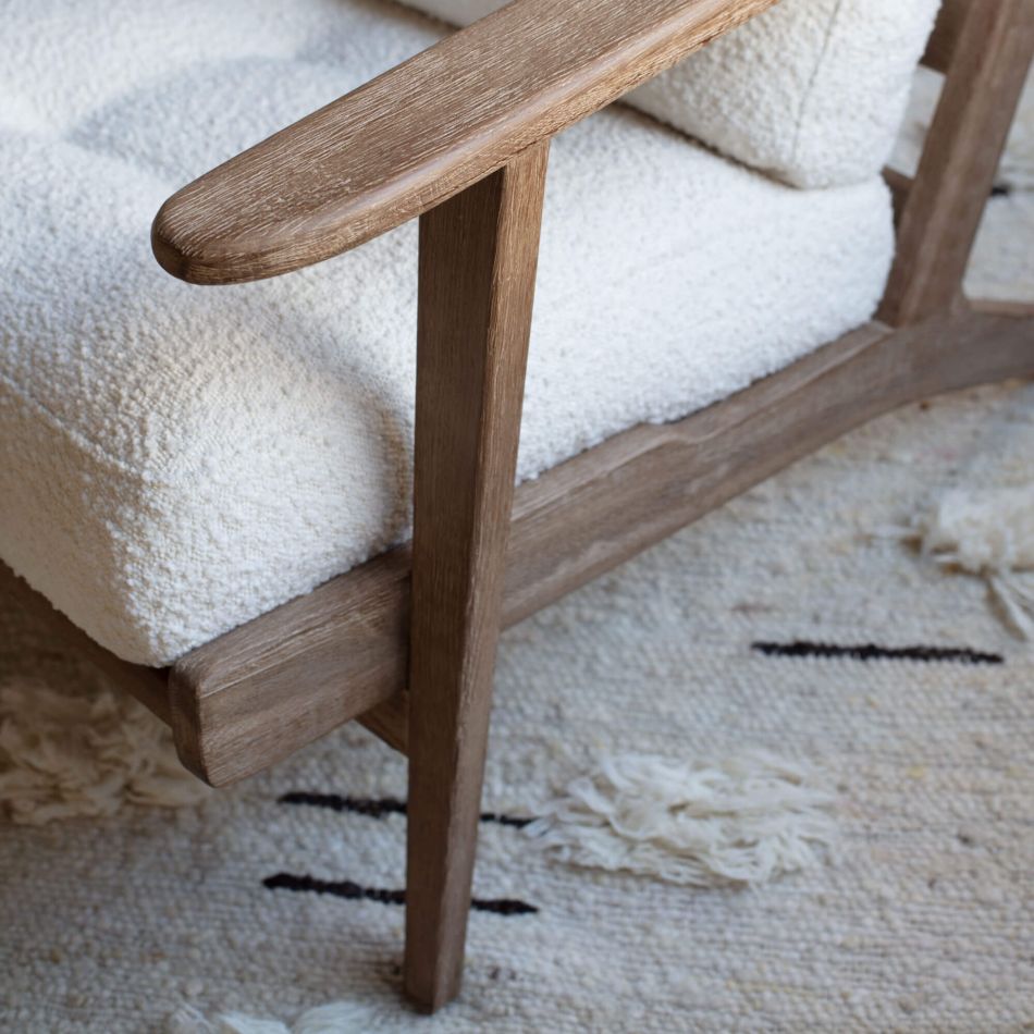 Dylan chalk bouclé mid-century armchair Dylan chalk bouclé mid-century armchair - image 3