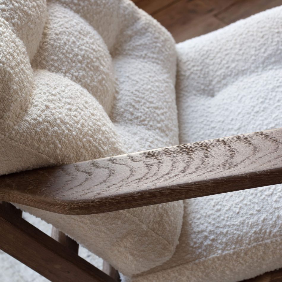 Dylan chalk bouclé mid-century armchair Dylan chalk bouclé mid-century armchair - image 5