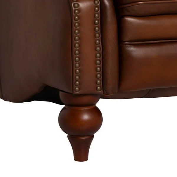 Ullswater  brown leather buttoned armchair with power-reclining - image 4