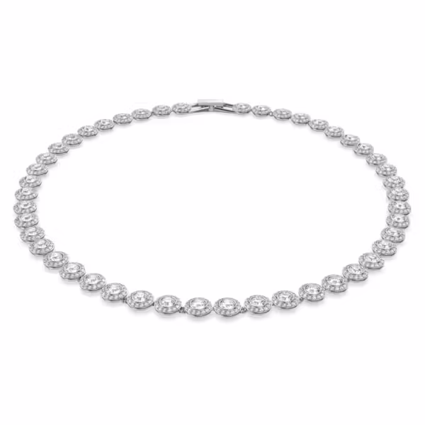 Swarovski una angelic set round cut, white, rhodium plated - image 3