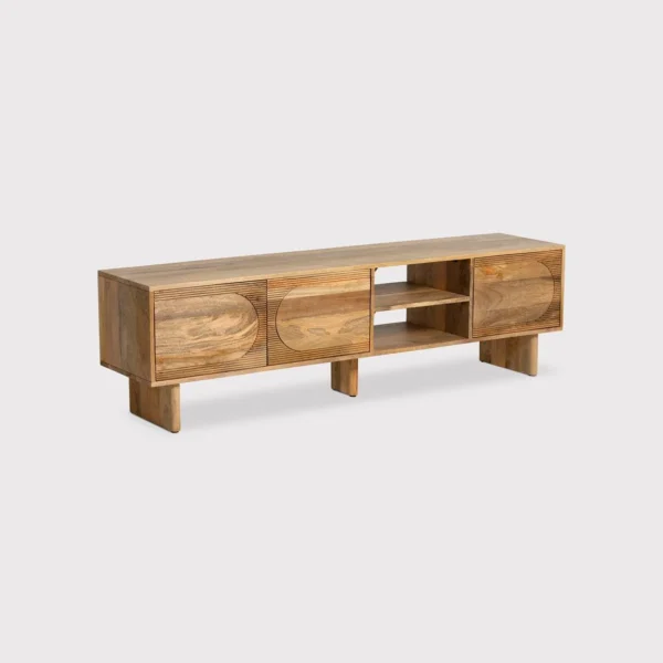 Alternative view of Zuberi  Natural Wood Patterned TV Unit, 175cm