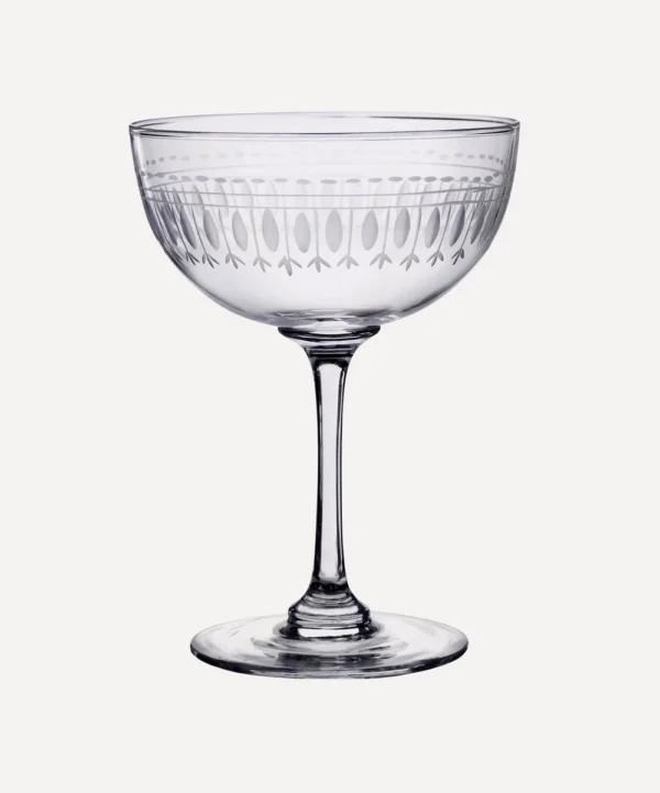 The vintage list oval champagne coupes set of six