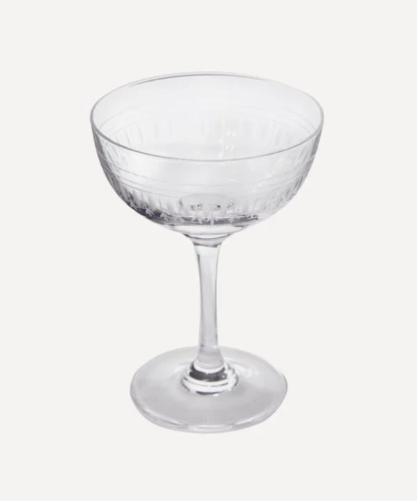 The vintage list oval champagne coupes set of six - image 2