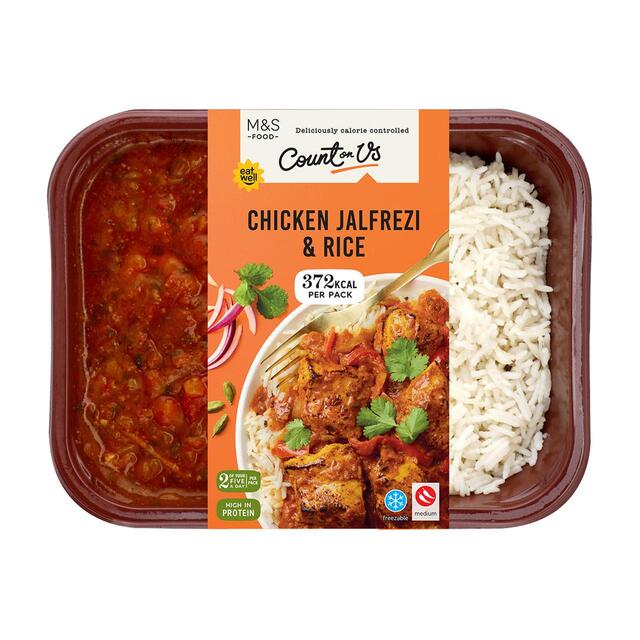 M&s count on us chicken jalfrezi with rice M&s count on us chicken jalfrezi with rice