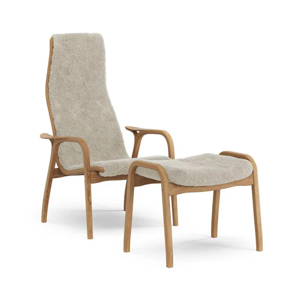 SWEDESE Lamino Easy Chair & Footstool - Moonlight