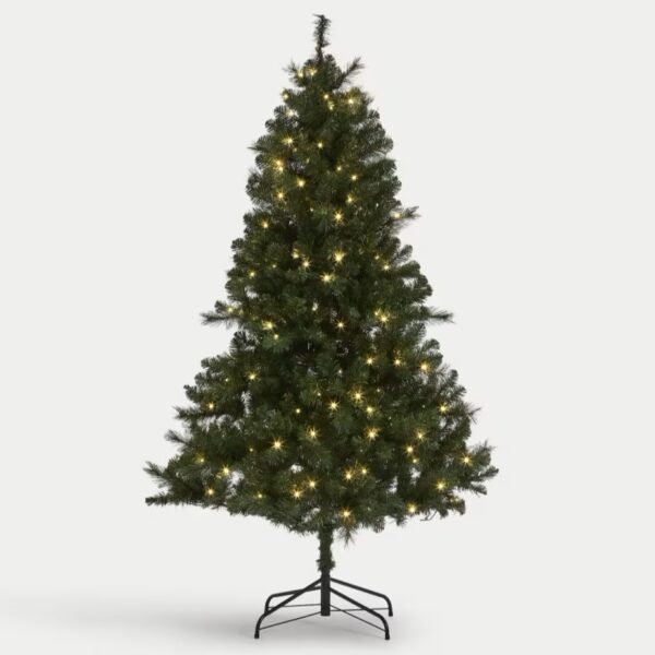 6ft Pre-Lit Pine Christmas Tree