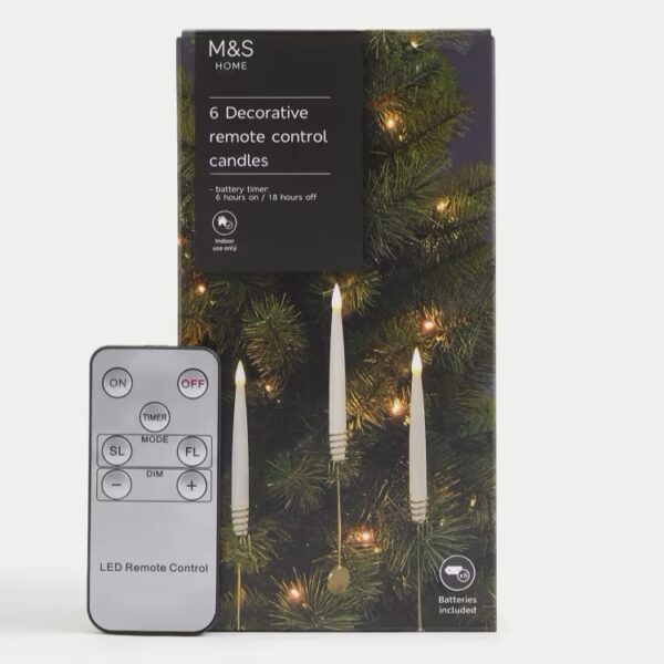 Alternative view of 6pk LED Light Up Christmas Tree Candles
