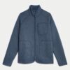 Recycled Fleece Lined Knitted Zip Up Jacket by Marks & Spencer - Air Force Blue