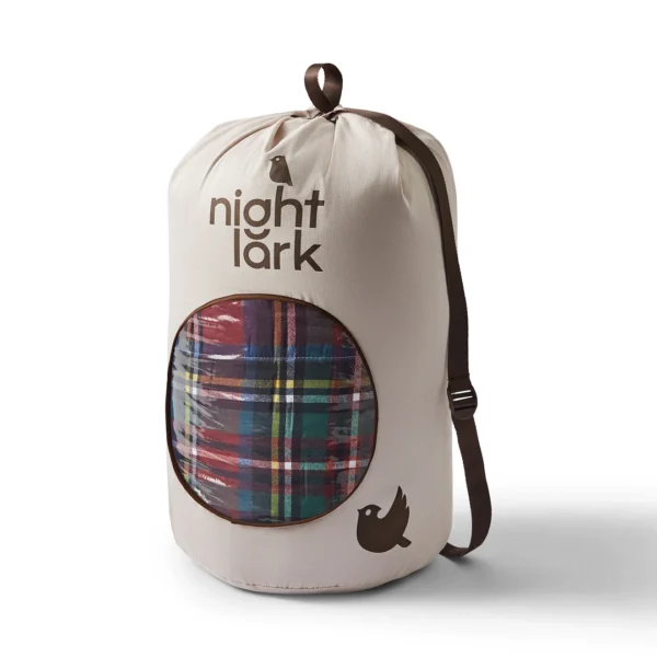 Night lark cosy sherpa throw classic tartan red - image 4
