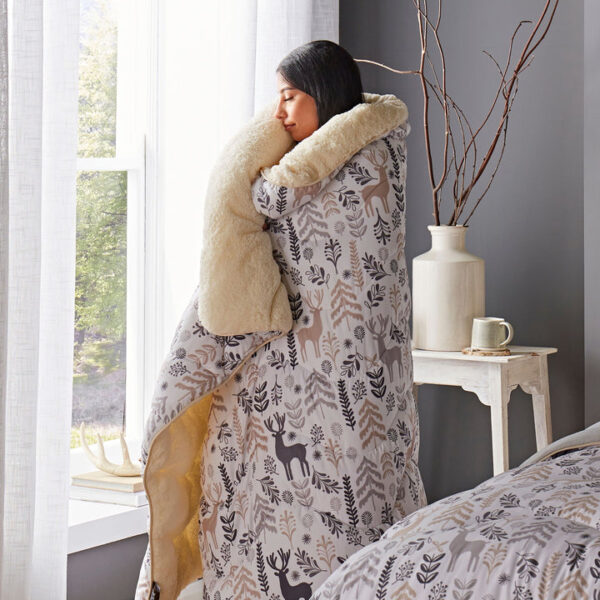 Night lark cosy sherpa throw scandi winter