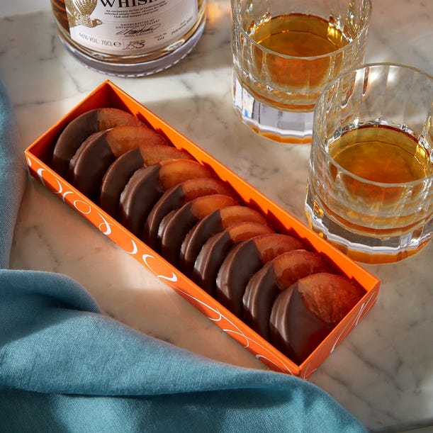 Chocolate-dipped orange slices, 140g Chocolate-dipped orange slices, 140g