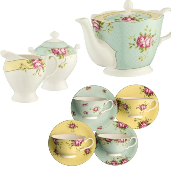Aynsley Archive Rose Afternoon Tea Set