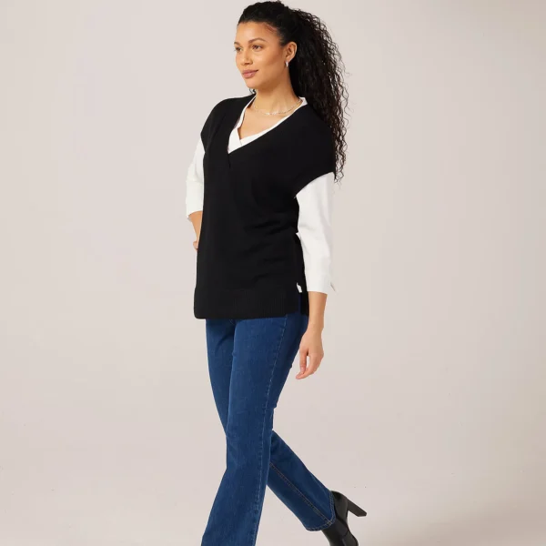Ruth langsford v neck rib detail vest top - image 2