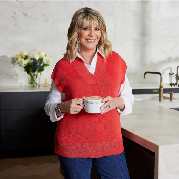 Ruth langsford v neck rib detail vest top