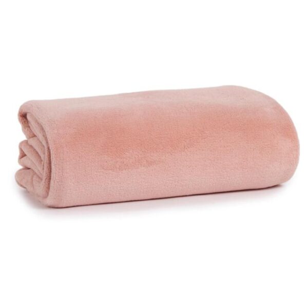 Deyongs snuggle touch fleece pink throw - image 3
