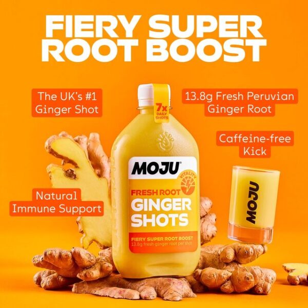 Moju ginger vitality dosing bottle 7x shots 420ml - image 4