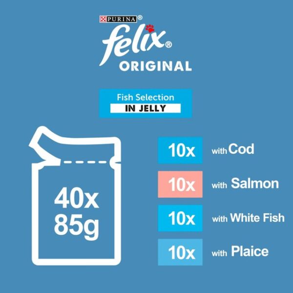 Felix original fish selection in jelly wet cat food - image 3