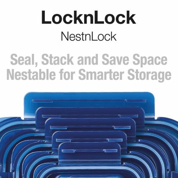 Locknlock nestnlock blue container set, 5pc - image 3
