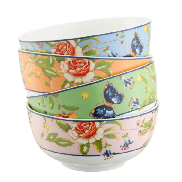 Aynsley cottage garden cereal bowls set of 4