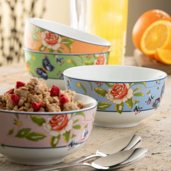Aynsley cottage garden cereal bowls set of 4 - image 3