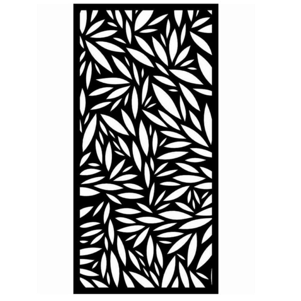 a wall with leaves on it