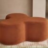 Rounded Footstool - Orange