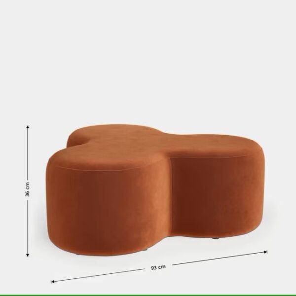 Rounded footstool - orange - image 2