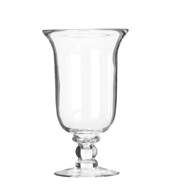 Small glass hurricane lamp - clear