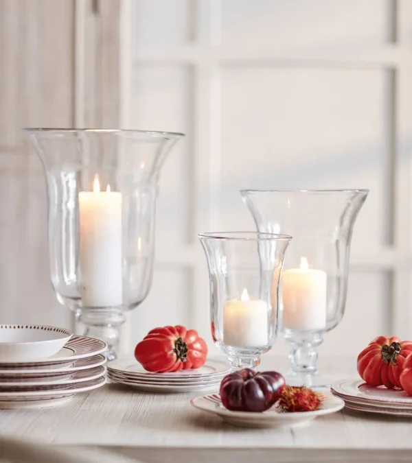 Small glass hurricane lamp - clear - image 2