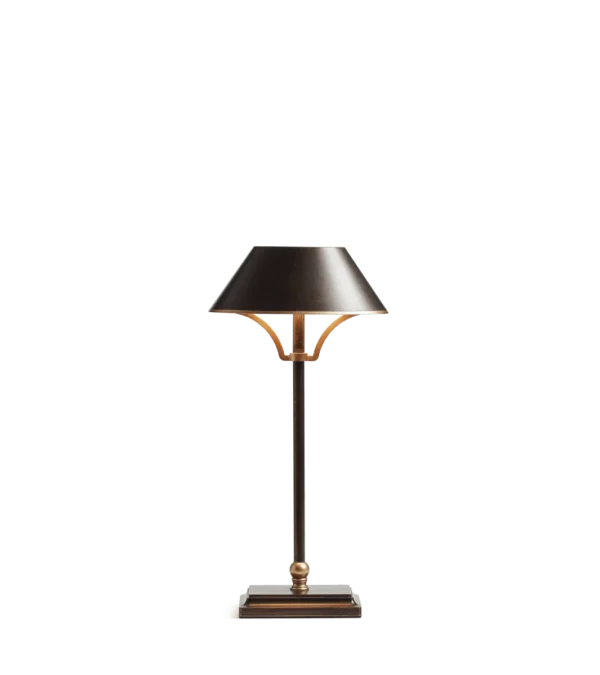 Mini grisewood wireless lamp and shade - brown