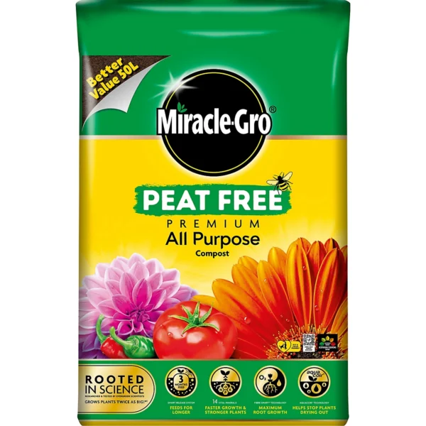 Miracle-Gro Peat-Free Multi-Purpose Compost, 50L