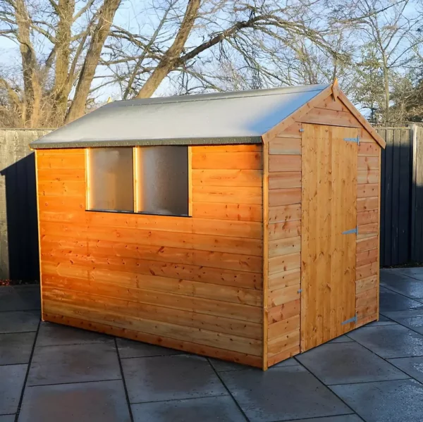 Waltons 8 x 6 value shiplap apex single door wooden garden storage shed