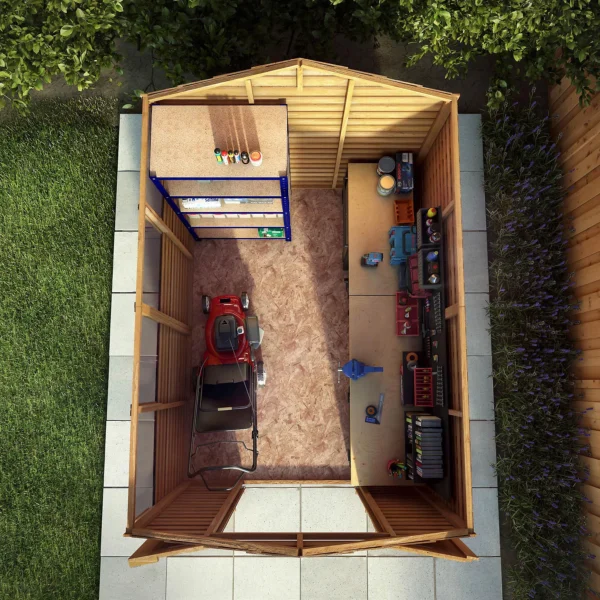 Waltons 8x6 overlap apex garden storage shed - image 3