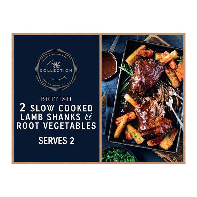 M&s collection 2 slow cooked lamb shanks & root vegetables M&s collection 2 slow cooked lamb shanks & root vegetables