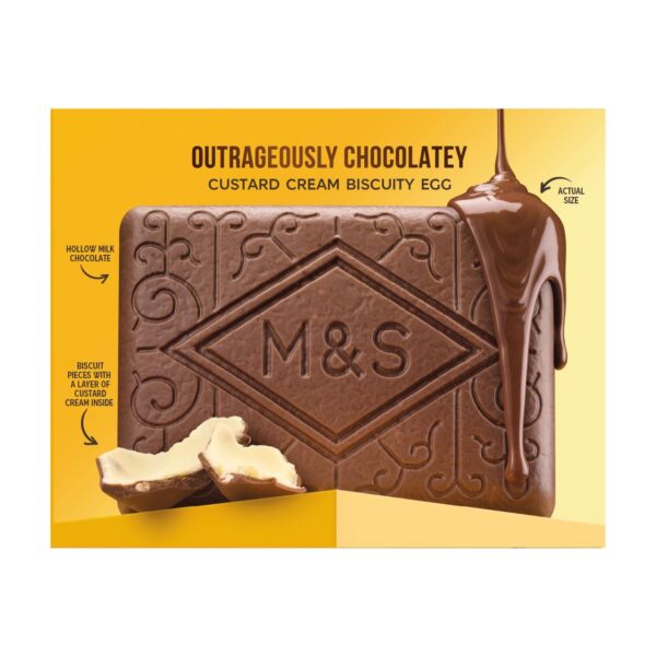 M&S Outrageously Chocolatey Custard Cream Biscuity Egg