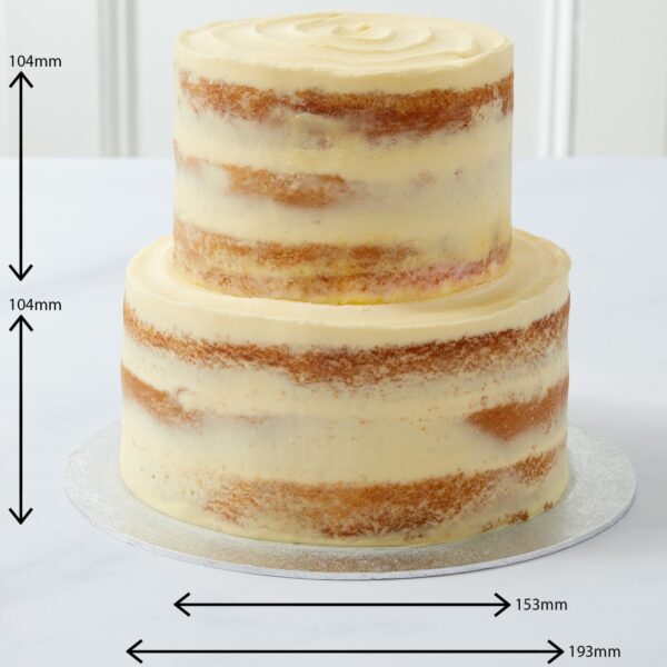 Vanilla two tier naked cake (serves 36) | m&s