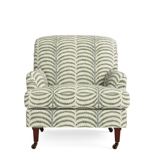Coleridge linen armchair - areca putting green