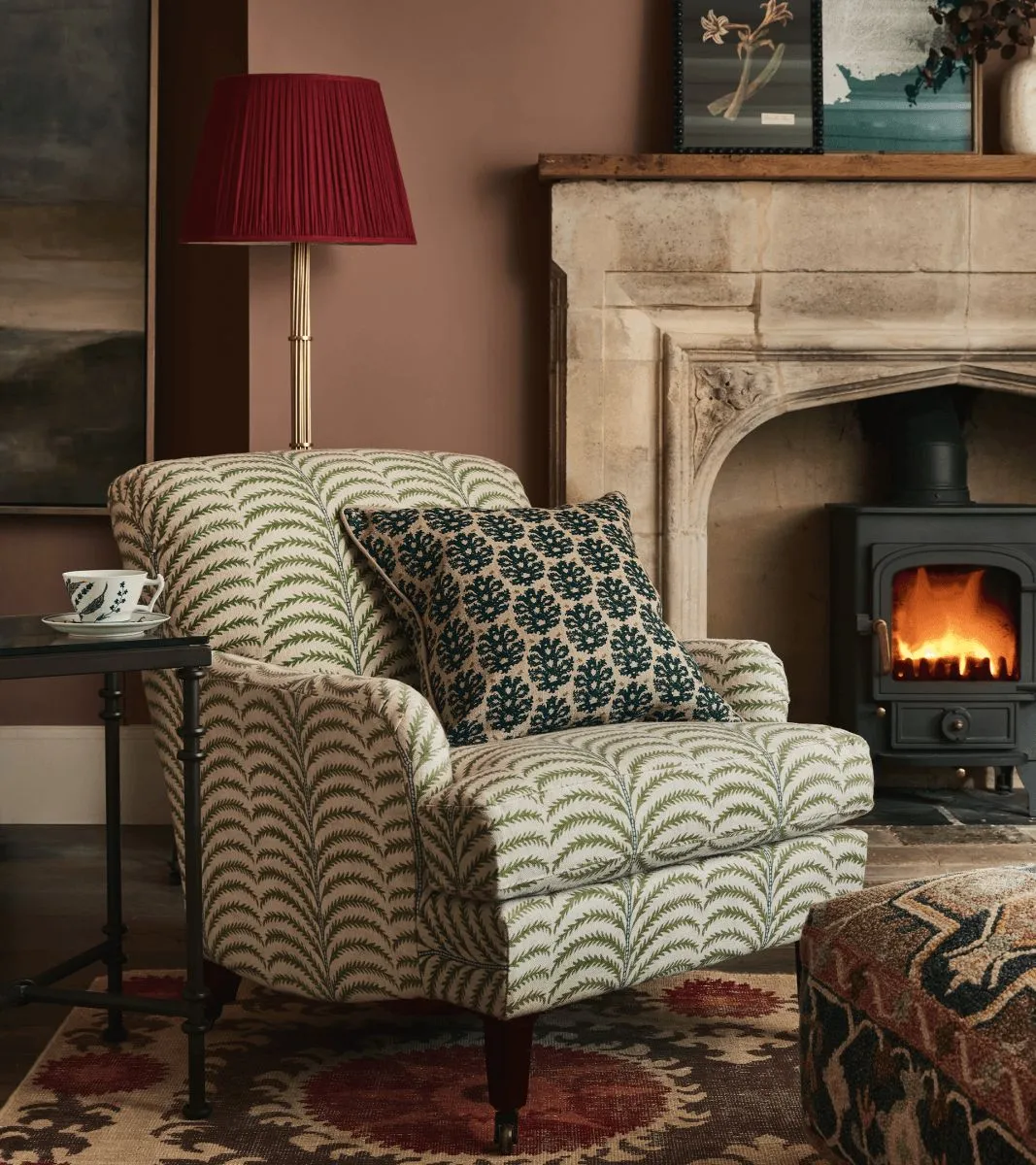 Coleridge linen armchair - areca putting green Coleridge linen armchair - areca putting green