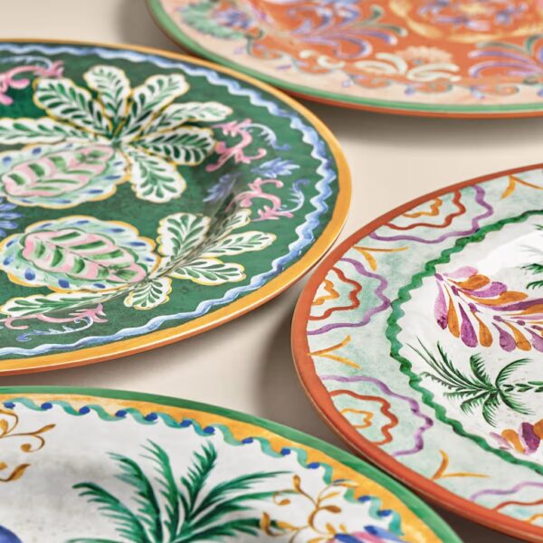 Alternative view of Set of 4 Boho Picnic Dinner Plates