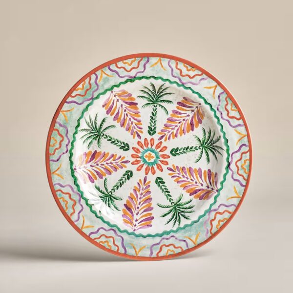 Set of 4 boho picnic dinner plates - image 3