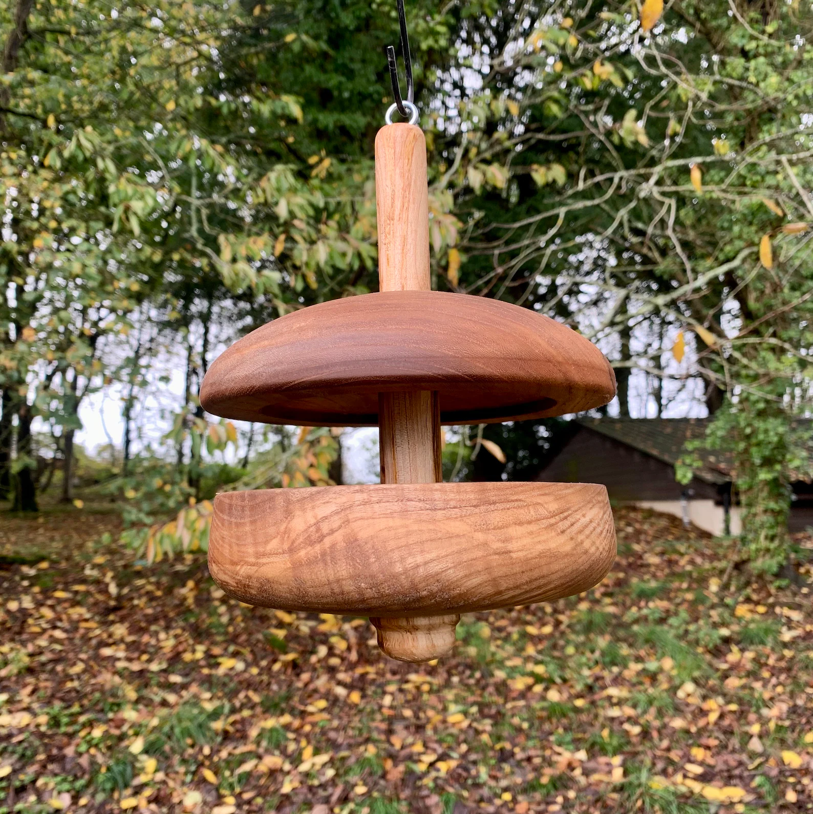 Handcrafted wooden bird feeder Handcrafted wooden bird feeder