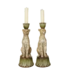 Pair of Lakadema Leopard Candle Holders