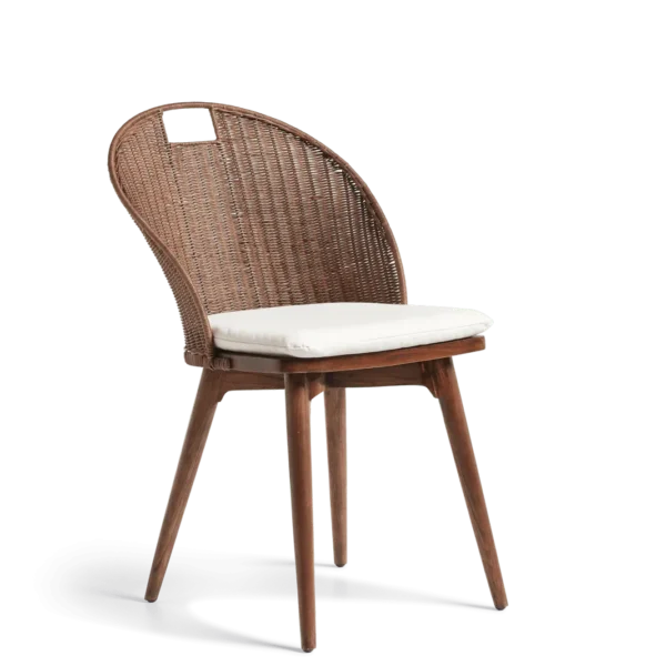Panela Rattan Dining Chair in Chestnut