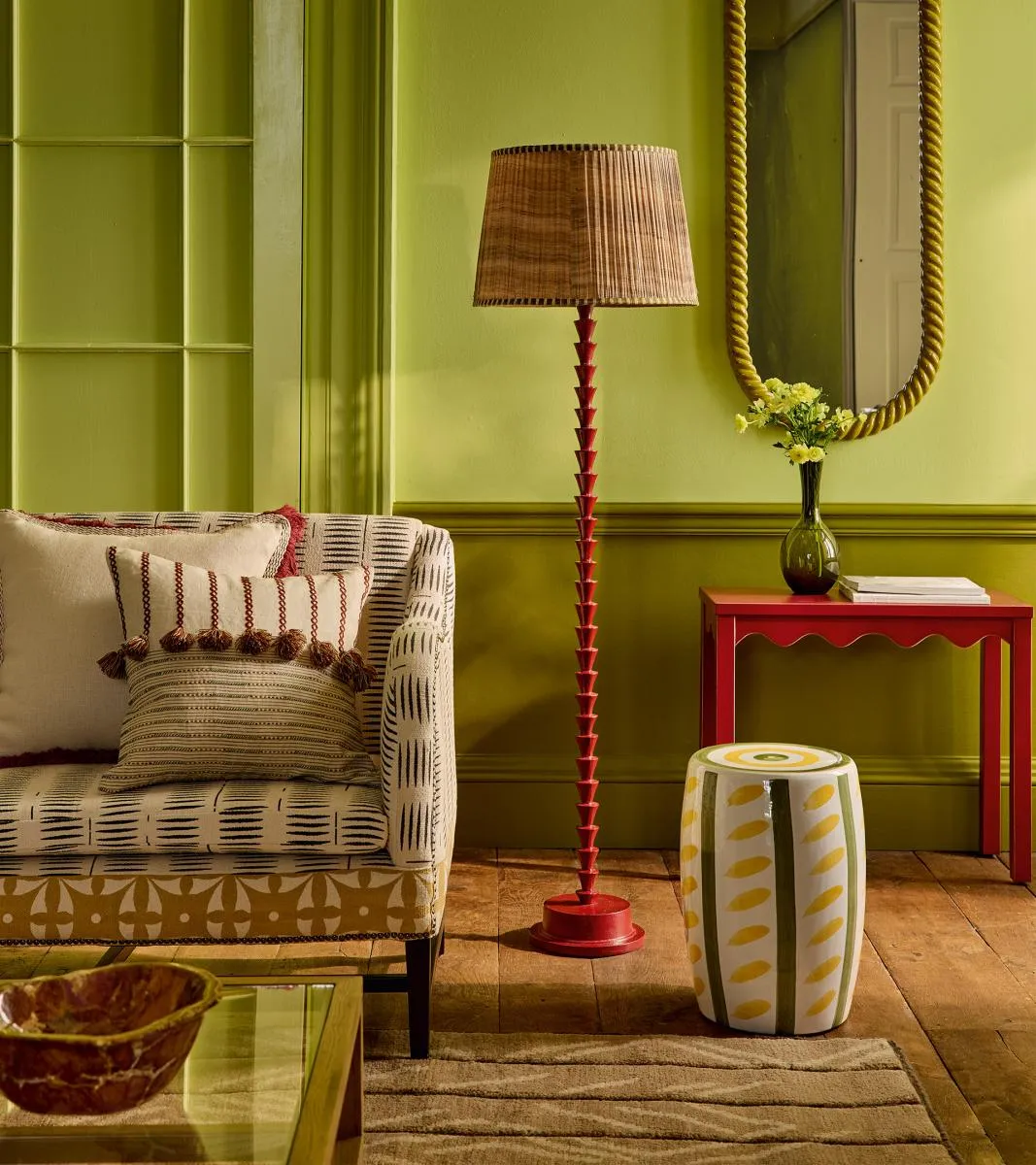 Rander ceramic stool - spruce/yellow Rander ceramic stool - spruce/yellow - image 2