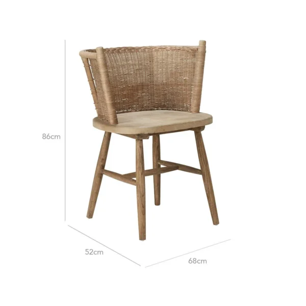 Taino natural rattan chair - image 3