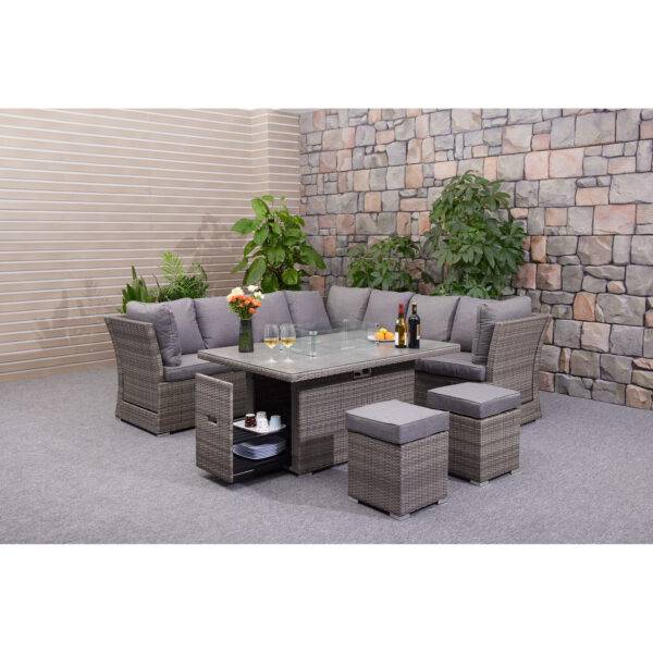 New hampshire 9 seater fire pit garden set – luxury outdoor comfort - image 5