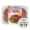 M&S 4 Smashed Beef Burgers – A Grill Lover’s Dream