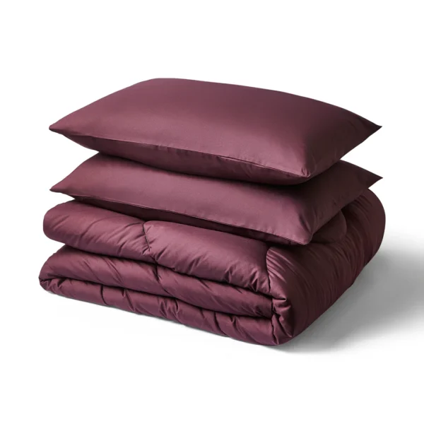 Night lark® plain dye mulberry bliss coverless duvet set - image 3