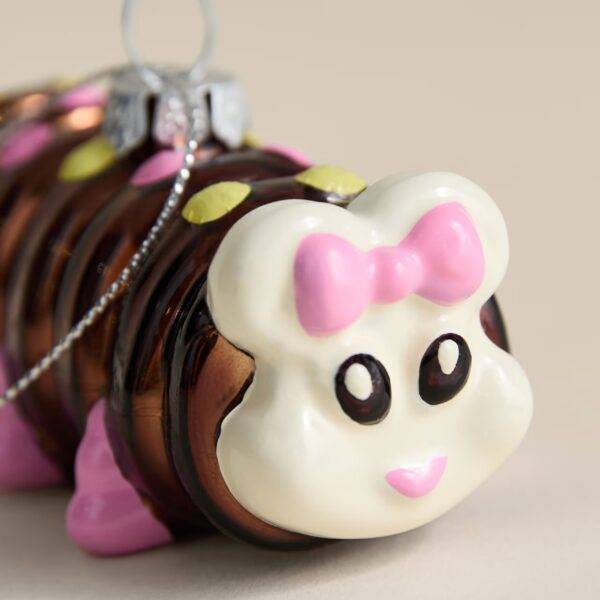 Connie the Caterpillar™ Glass Hanging Christmas Decoration
