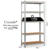 5 Tier Racking Shelf Heavy Duty Garage Shelving Storage Shelves Unit 180x90x40cm